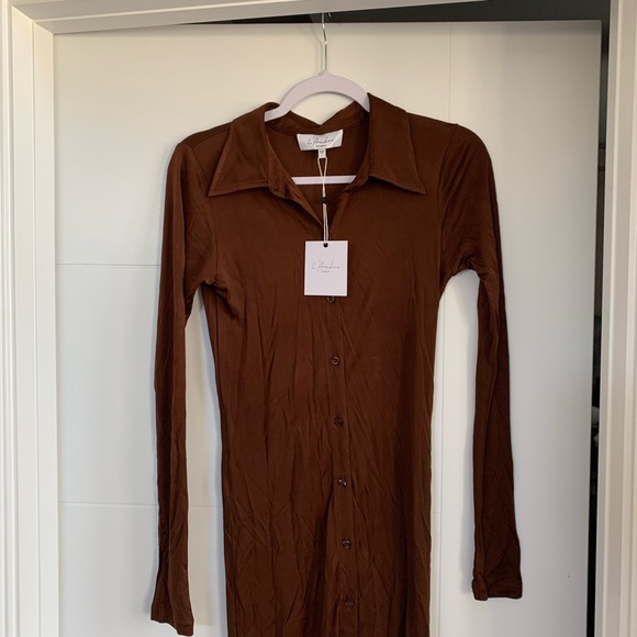 L’Academie Xander Brown Maxi Dress - Picture 2 of 5